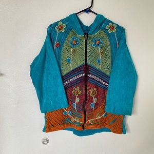 Boho zip up hoodie